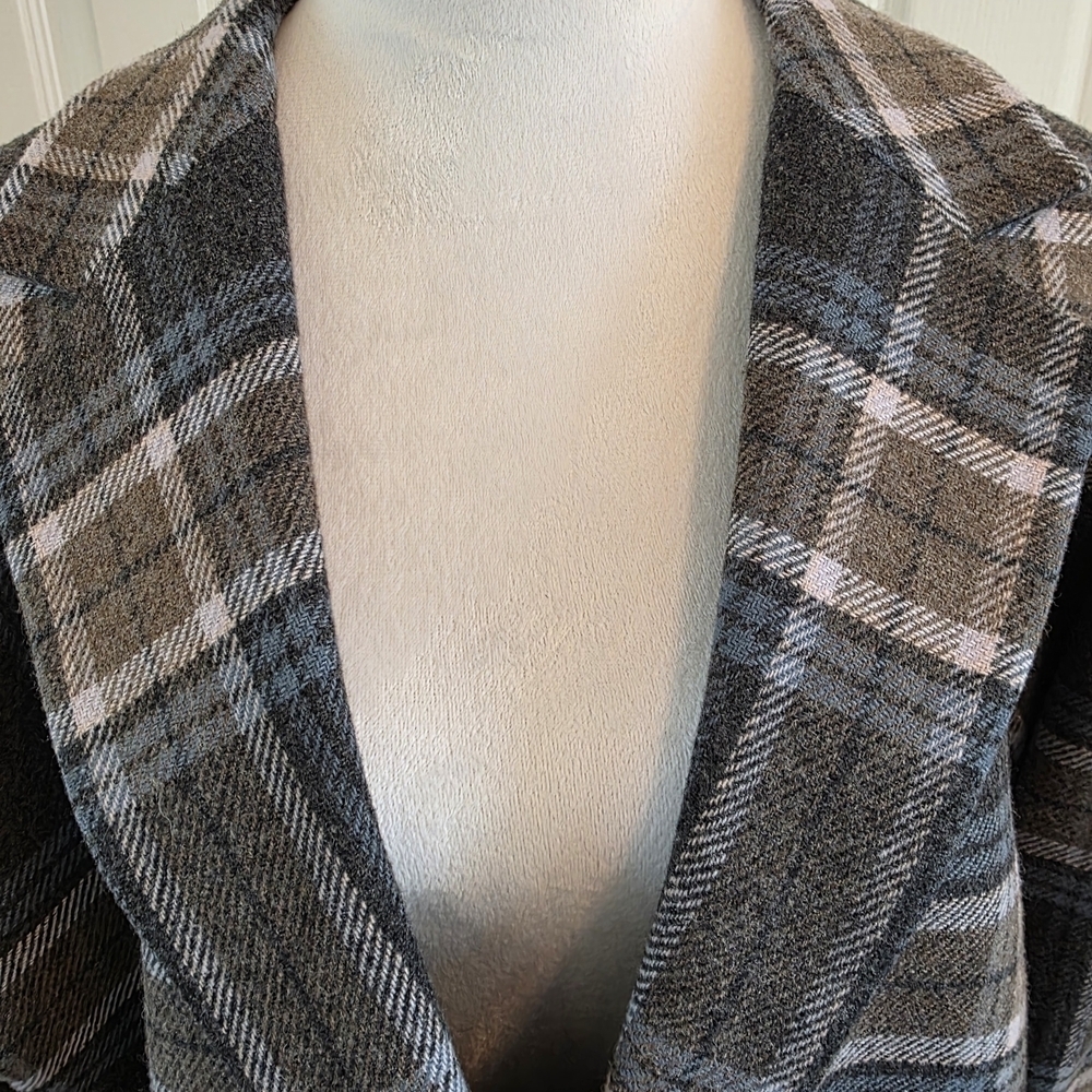 Pendleton Woolen Mills Vintage Plaid Wool Blazer Coat Petite XL - Picture 7 of 12